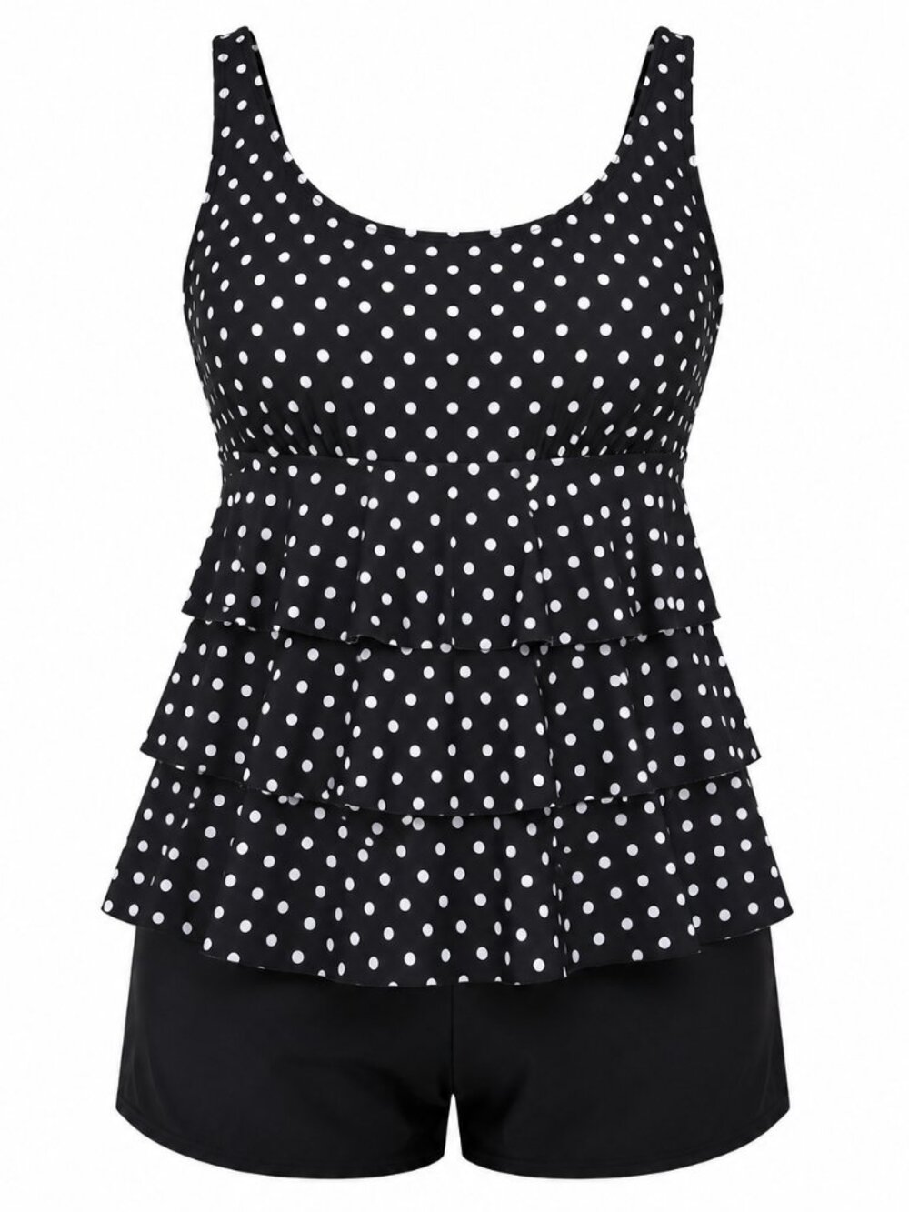 Great Lengths Polka Dot Ruffle Swimdress Sz 20 Retro Full-Coverage
